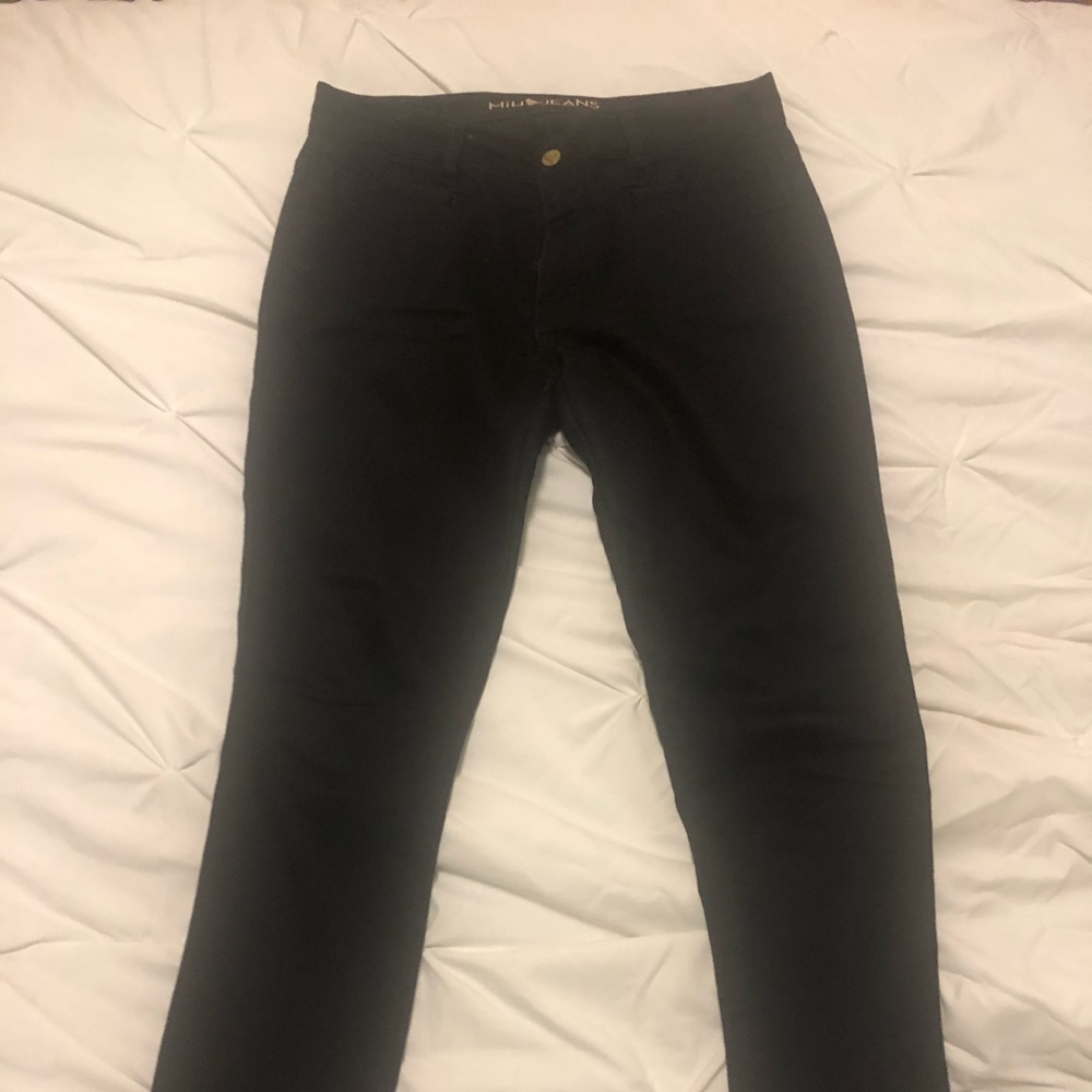 Black, bootcut jeans